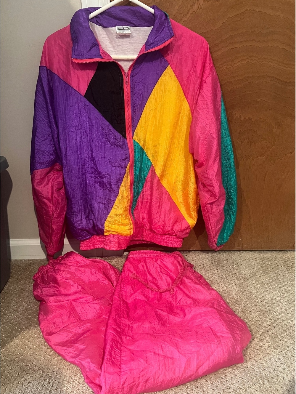 Vintage Color Block Track Suit